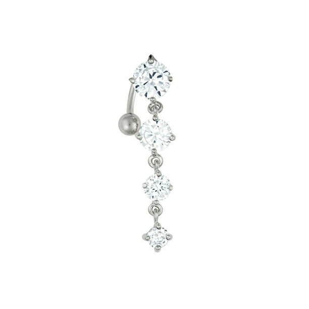 14 GA Chandelier Bead Chain Sparkle Dangle Belly Button Ring Davana Enterprises 14 GA Chandelier Bead Chain Sparkle Dangle Belly Button Ring Davana Enterprises